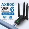 AX900 Dual Band WiFi6 USB Adapter Bluetooth 5.4 Wireless Network Card 900Mbps WiFi Dongle  Home Use