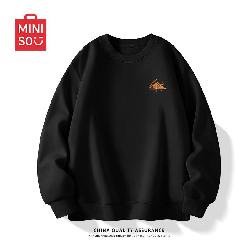 MINISO Men's Casual Heavyweight Round Neck Sweatshirt