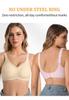 Seamless Wire-Free Push-Up Bra: Women's Criss-Cross Mesh, Side Support, Anti-Sagging, Thin, Plus Size, Ideal for Small Busts