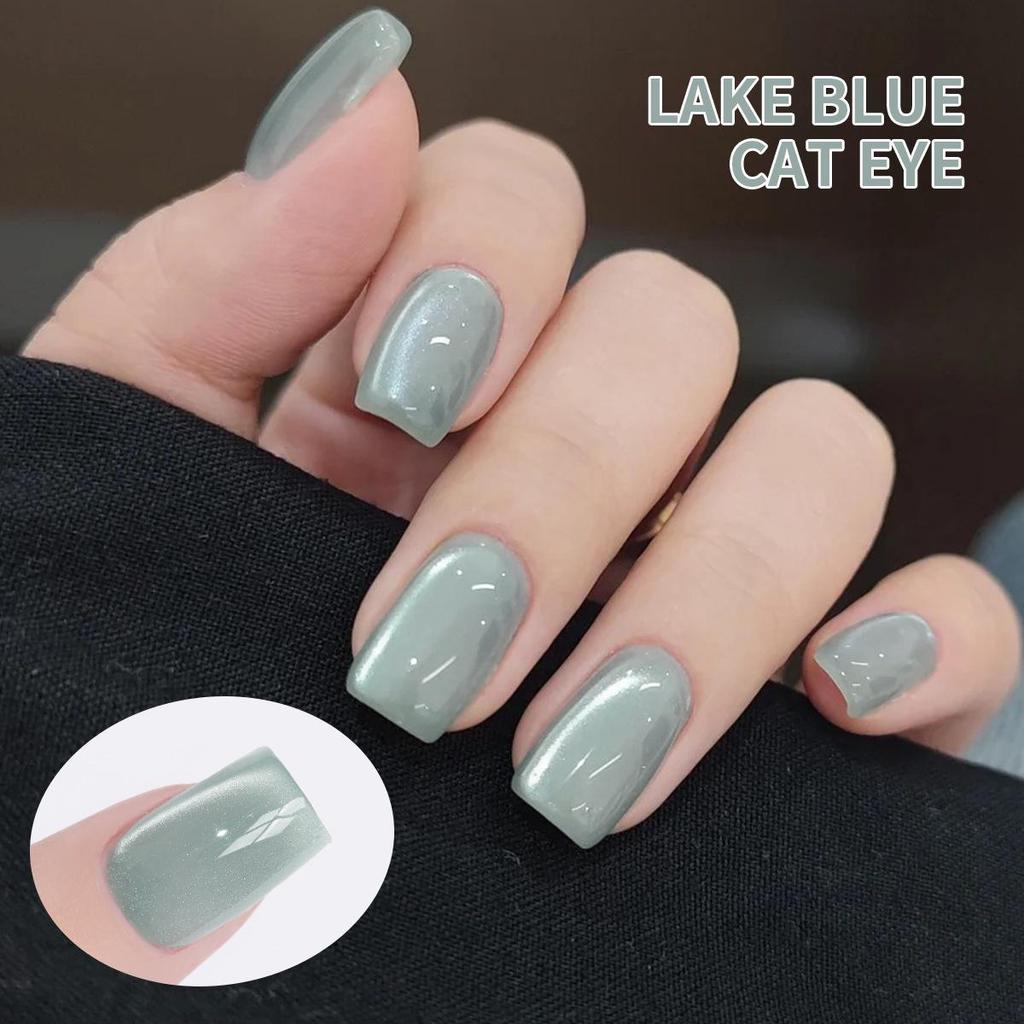 2025 Trendy Mint Mambo Porcelain Glass Bead Cat Eye Gel Polish