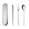 Ru Han Stainless Steel Portable Cutlery Set for Picnic & Travel