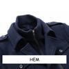 Herren Herbst und Winter Business Wollmantel Doppelkragen Kältebeständiger Herrenmantel Wollmantel für Herren