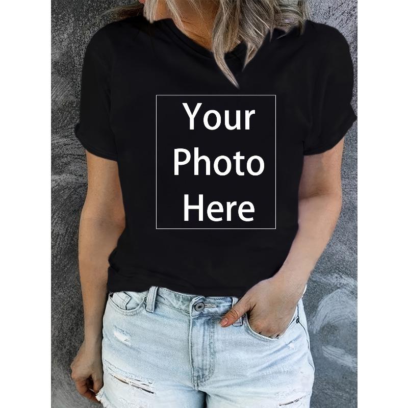 Please Send the Image To JOOM Customer Service European Sizes Custom-Made Women'S Short-Sleeve Printed T-Shirt
