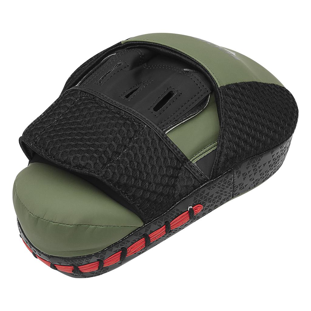 Adidas Combat Sports Boxing and Martial Arts Punching Combat 50 Focus Orbit Standard Mitts, Mitts, ADIC50FM, Green/Black/Im