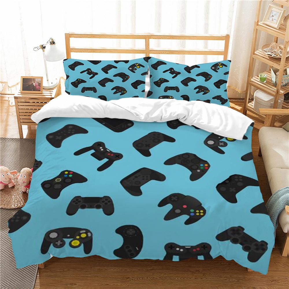 Gamepad Design Kids Soft Breathable Bed Set Bedding Suit Football  Bedroom Bedclothes Decor
