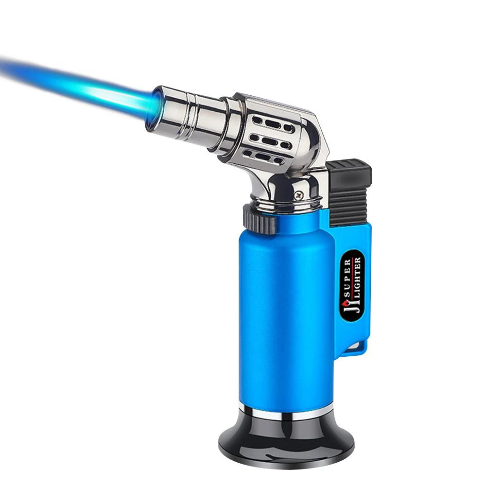 Metal Windproof Turbo Gas Lighters Welding Torch Kitchen Cooking Adjustable Flame Powerful Spray Gun Cigar Lighter For Men Gifts
