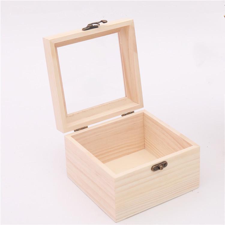 Transparent Glass Lid Preserved Flower Gift Box - Wooden Festival Packaging & Marriage Certificate Holder
