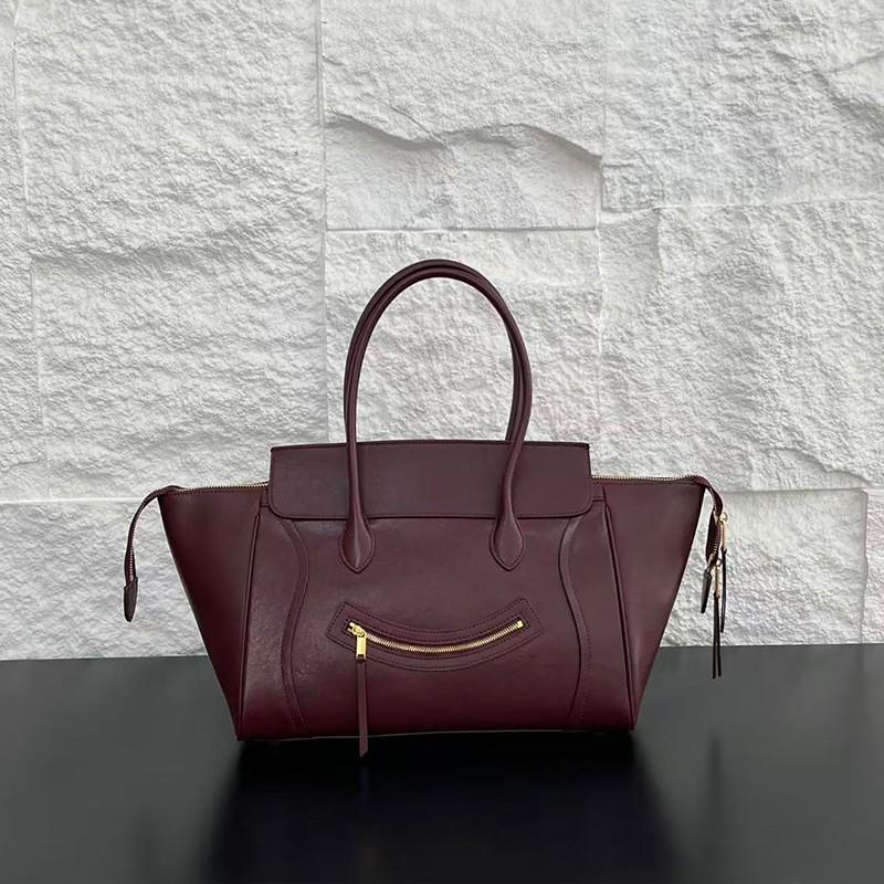 Handbag Smiling Wing Bag Large Capacity Soft Leather Temperament Simple Commuting Tote Female