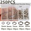 EZBUYGO Split Ring Set of 200, Diameter 5-9cm, Made of