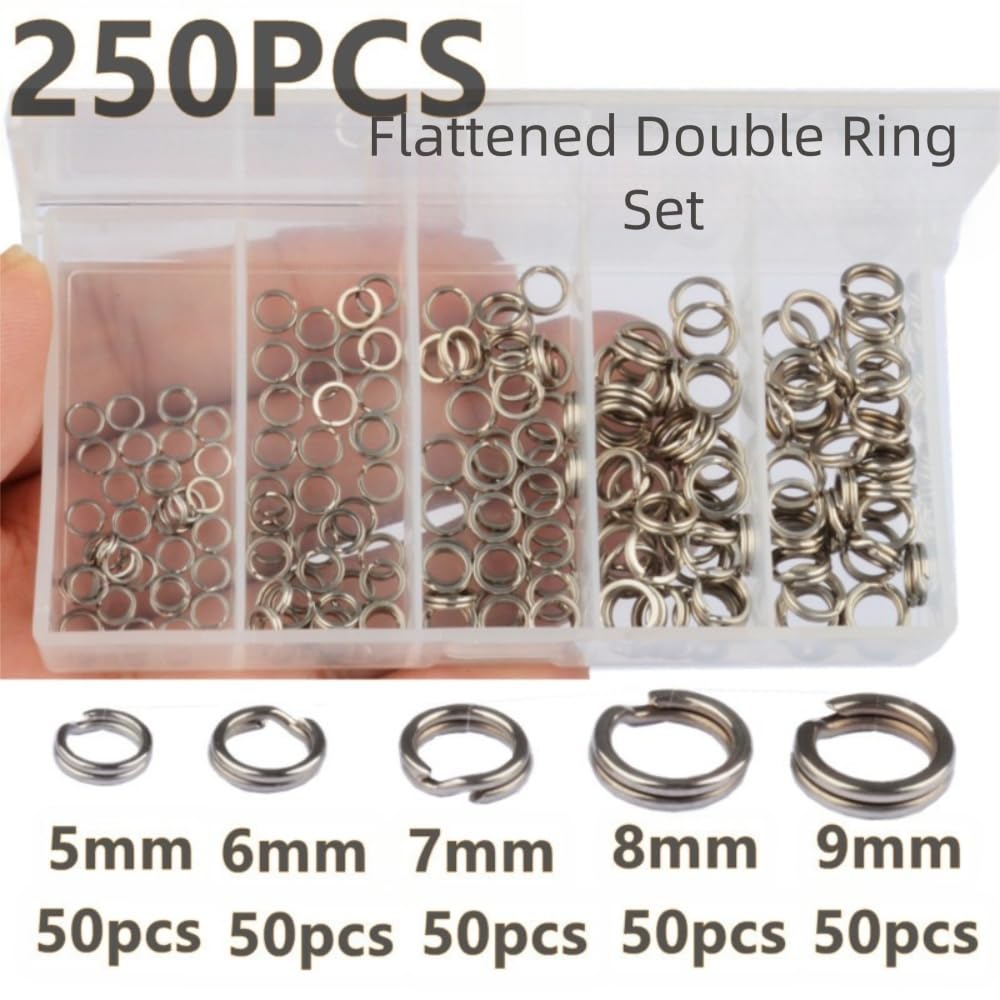 EZBUYGO Split Ring Set of 200, Diameter 5-9cm, Made of