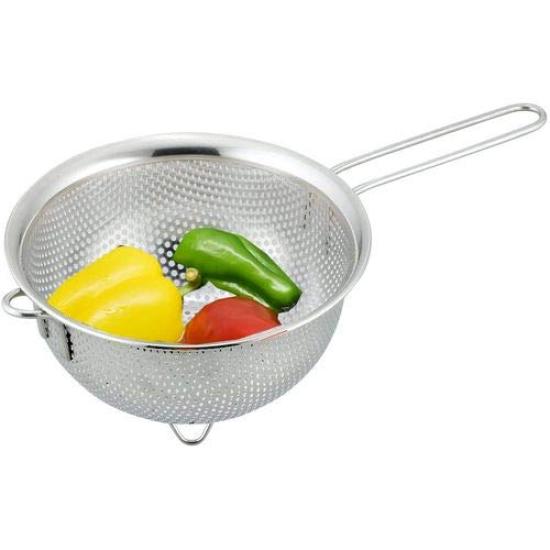 Wahei Freiz Perforated Colander 20cm with Easy to One-Handled SUI-6043 (Stackable SUI-6043), Wash, Durable, SUI-Gut SUI-6033
