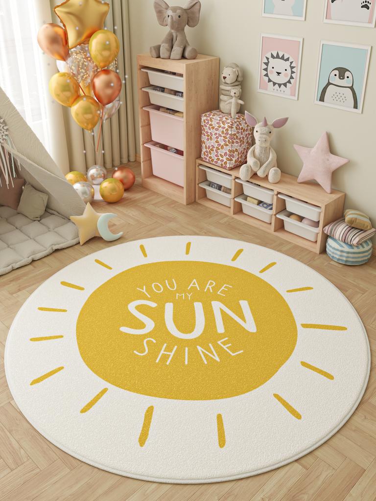 Cartoon Animal pattern children's room round rug Cartoon Style Living Room Decoration Carpet Color Round Rugs for Bedroom