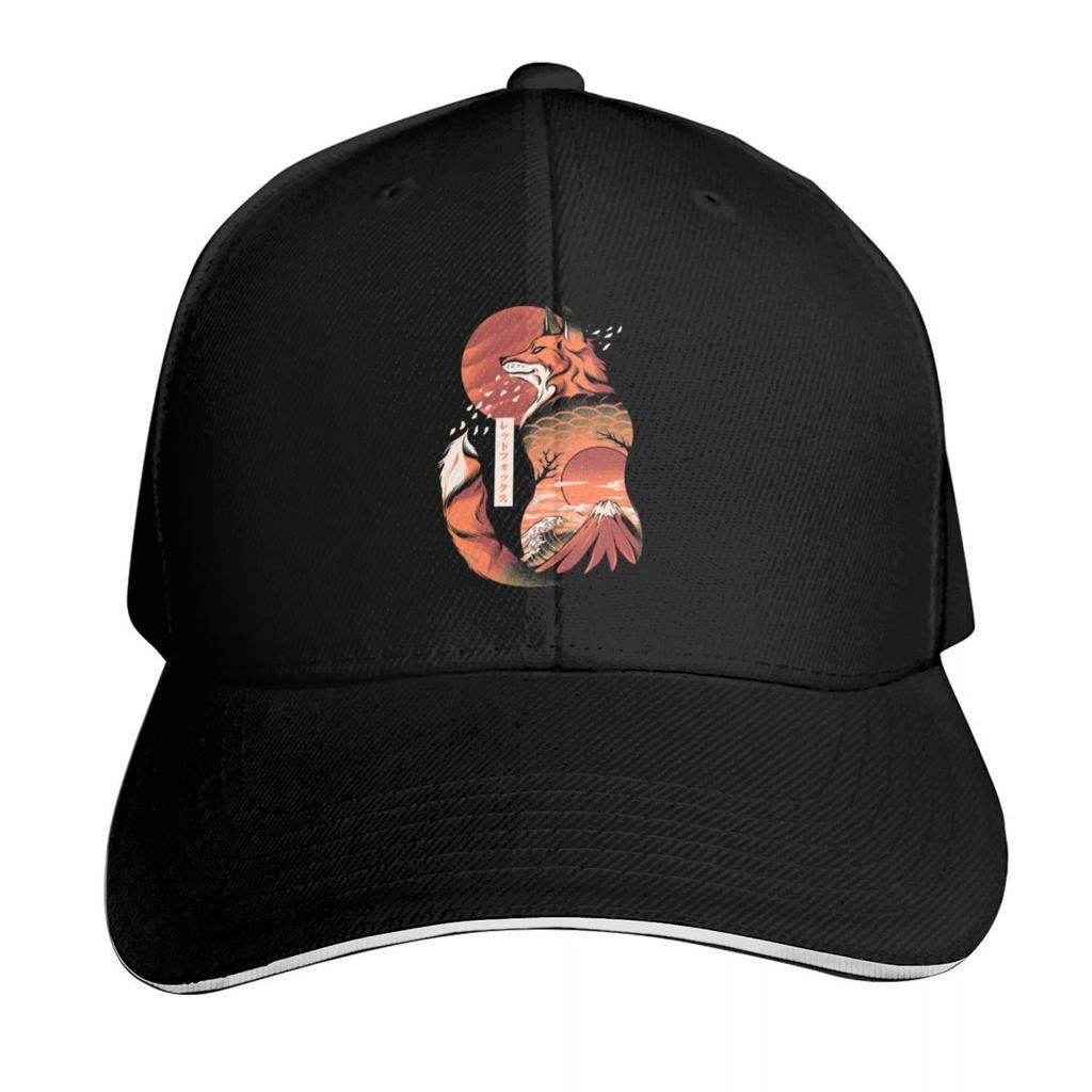 Japanese fox Baseball Cap fun hats Rave Mountaineering tea Hat Women Caps Unisexs