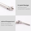 4PCS Front and Rear CVD Drive Shafts U-Joint Stainless Steel RC Driveshaft for 1/10 Traxxas Slash/Stampede/Hoss/Rustler VXL 4X4 4WD RC Car Upgrade