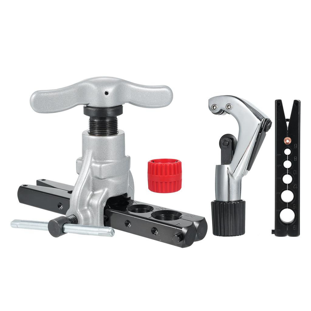 Eccentric Flaring Tools Set and Tube Cutter Kit for 6 Dies Sizes 1434inch HVAC Flaring Tool Kit
