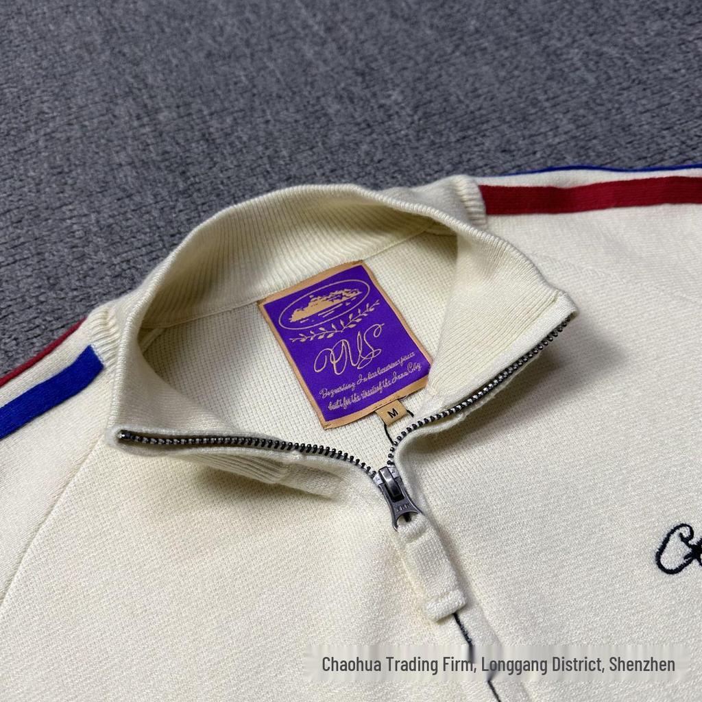 Corteiz Alcatraz Stand Collar Patchwork Jacket - Red/Blue