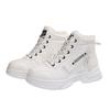 New Large-sized Casual Fleece Cotton Shoes and Women's Versatile Lace-up Casual Fleece Snow Boots