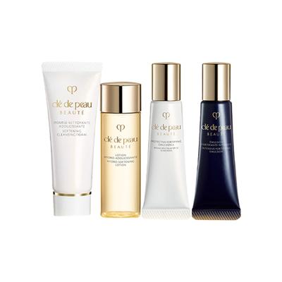 Clé De Peau Beauté () Zestaw 4 próbek (Pianka oczyszczająca, Emulsja na dzień i na noc, Tonik)