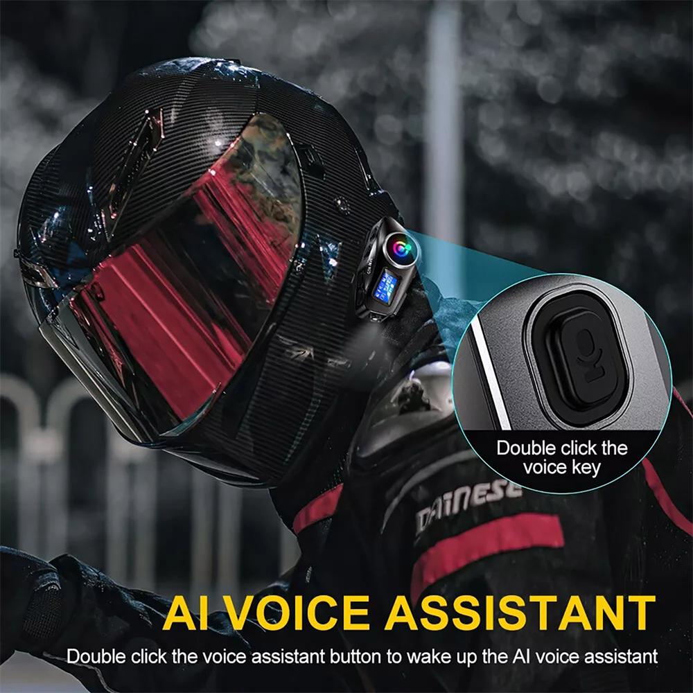 Car Bluetooth Headset Motorcycle Intercom Helmet LCD Waterproof maximum 32G