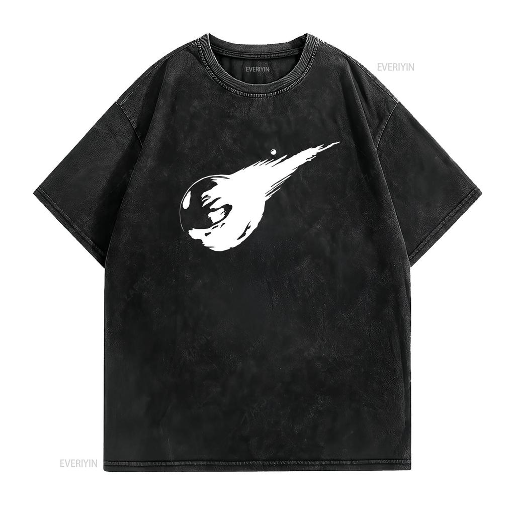 Fantasy Final Inspired Emblem T Shirt vintage Washed Breathable Slightly Comfortable streetwear fashion Stretched Casual