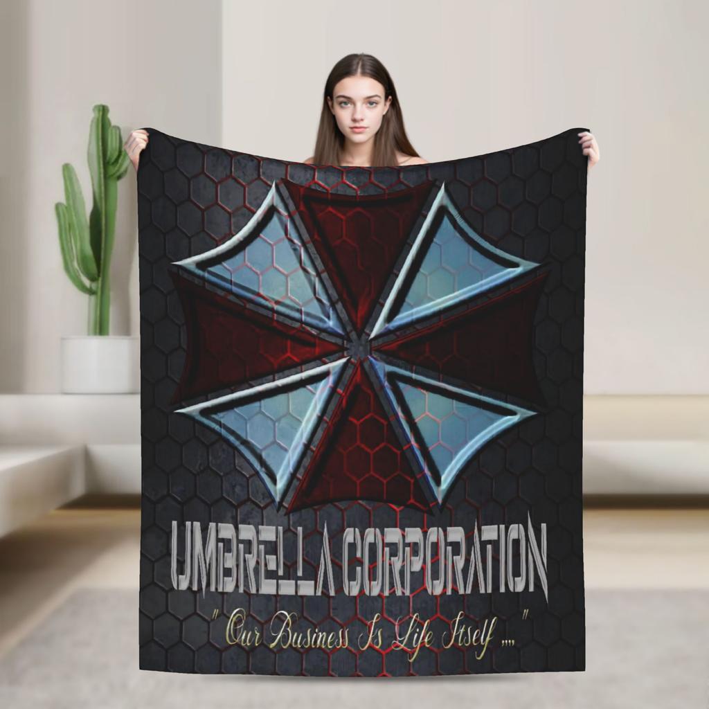 Resident Business Umbrella Corps Eviled Blankets Flannel Awesome Warm Throw Blankets for Bedspread Decoration