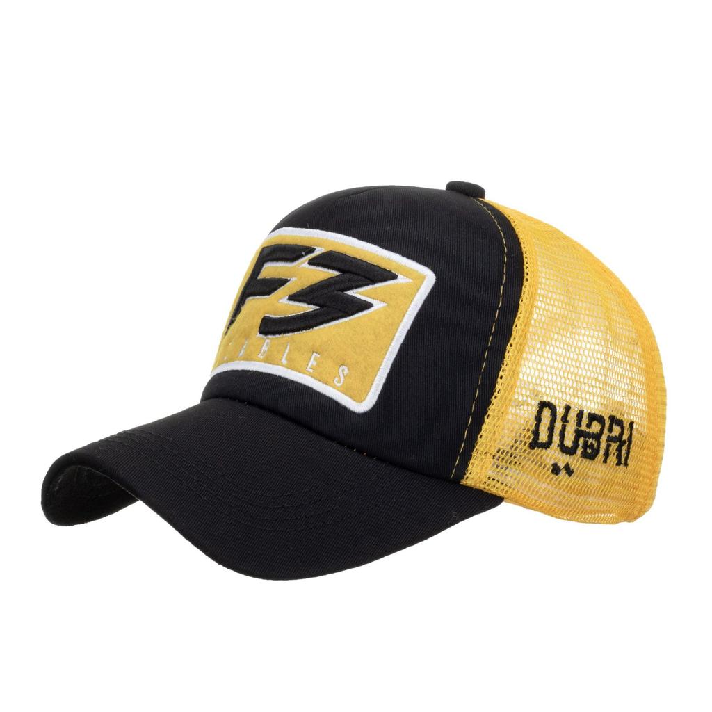 New boutique F embroidered baseball cap summer color matching mesh hat men's and women's outdoor leisure cap