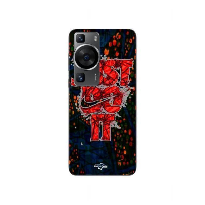 Coque - MANIACASE - Huawei P60 - Rouge - Souple - Nike Just Do It rouge