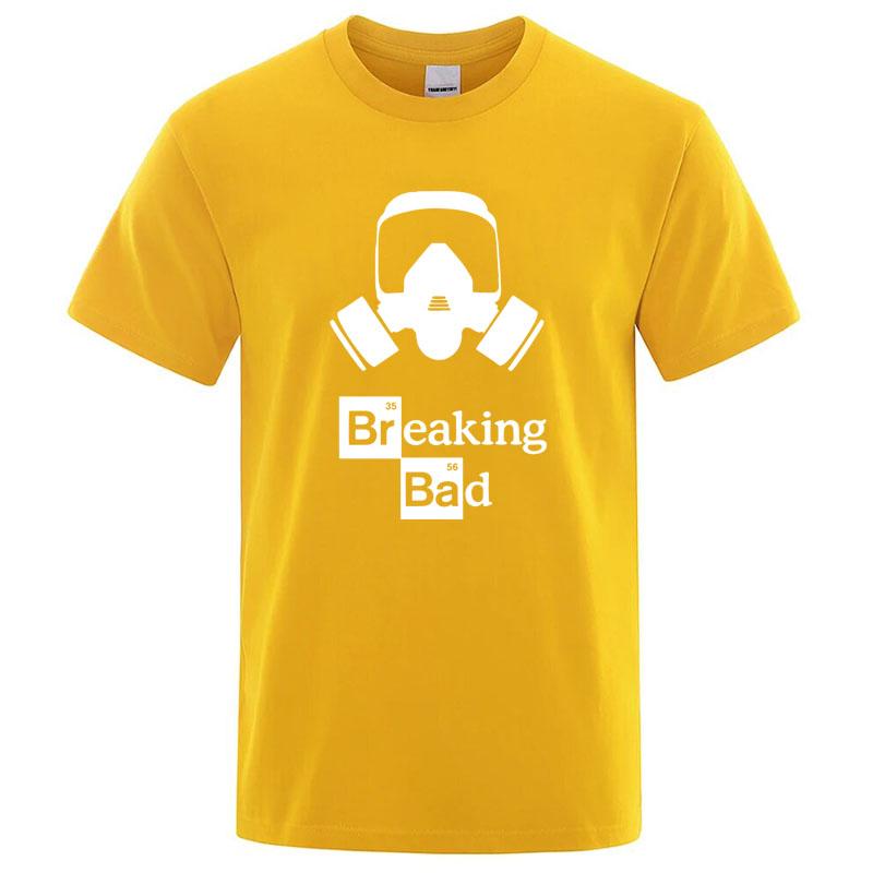 Summer Mens Short Sleeved High Quality 100 Cotton Heisenberg Printed Casual For Men Oneck Cool Casual Loose Hip Hop Male Tee