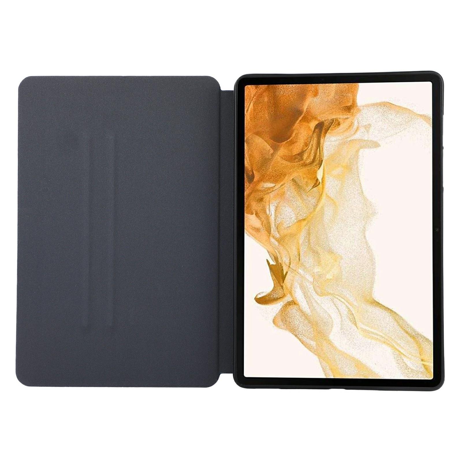 

For Samsung Galaxy Tab S9+/Tab S9 FE+ Stand Case Minimalist Leather Tablet Cover Red