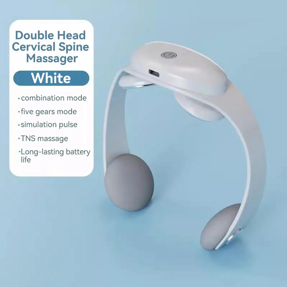 

Intelligent Cervical Electric Pulse Massager - Constant Heat & TENS Pulse, 5-Level Intensity, Eases Shoulder-Neck Pain белый