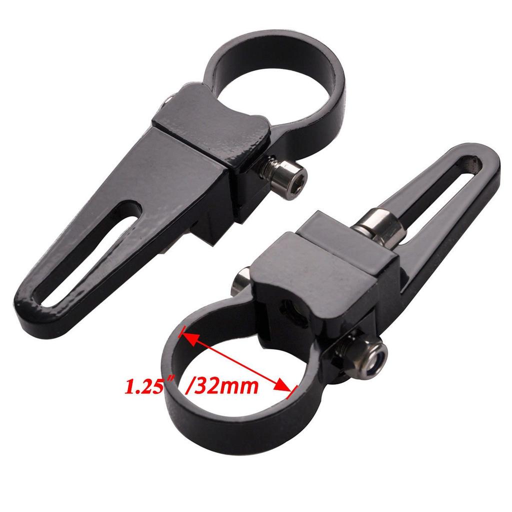 Motorrad Lenkerhalterung, Durchmesser 31-32mm/1,25 Zoll, Nebelscheinwerferhalter, Set aus 2 Stück, LED Arbeit