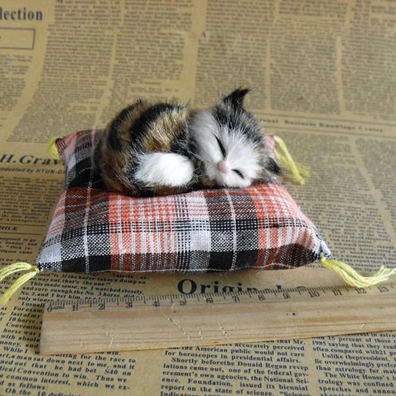 Simulation Cat Ornaments Simulation Animal Flower Cat Cloth Cushion Cat Nap Cat Desktop Ornaments