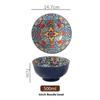 Bohemian Rice Bowl Home Creative Personality Ceramic Bowl High Appearance Level Retro Noodle Bowl Eating Rice Small Bowl