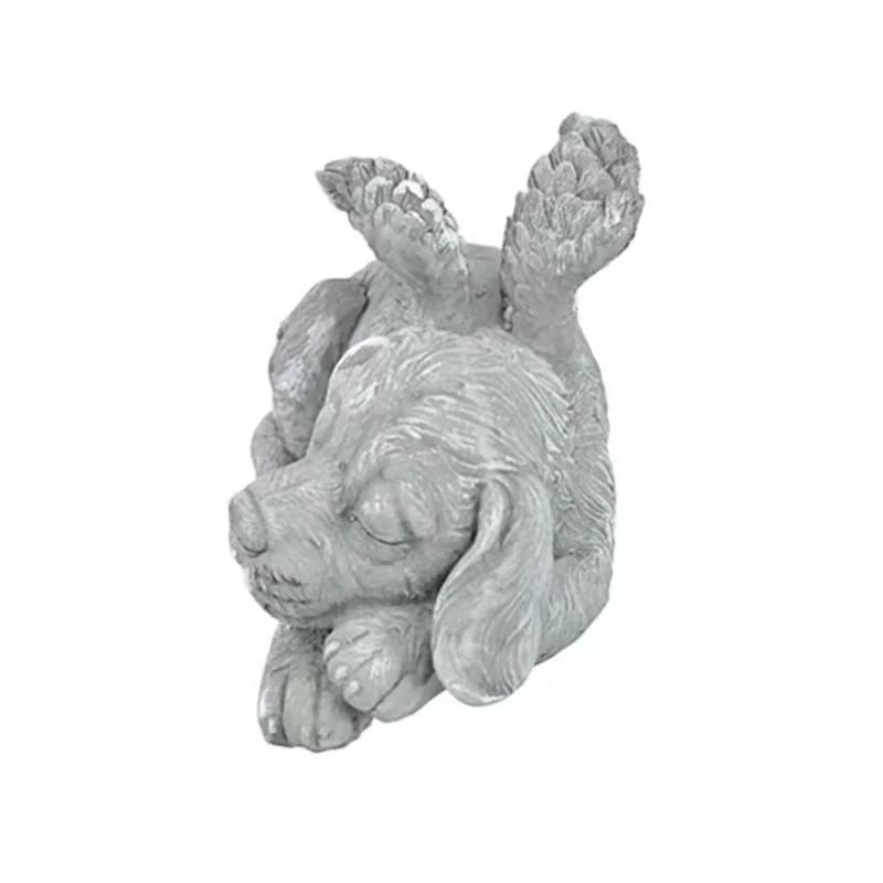 Harpiks Engel Hund Katt Statue Hagedekor Valp Gravstein Skulptur Ornamenter Gaver til Gård Hjem Dekorasjon