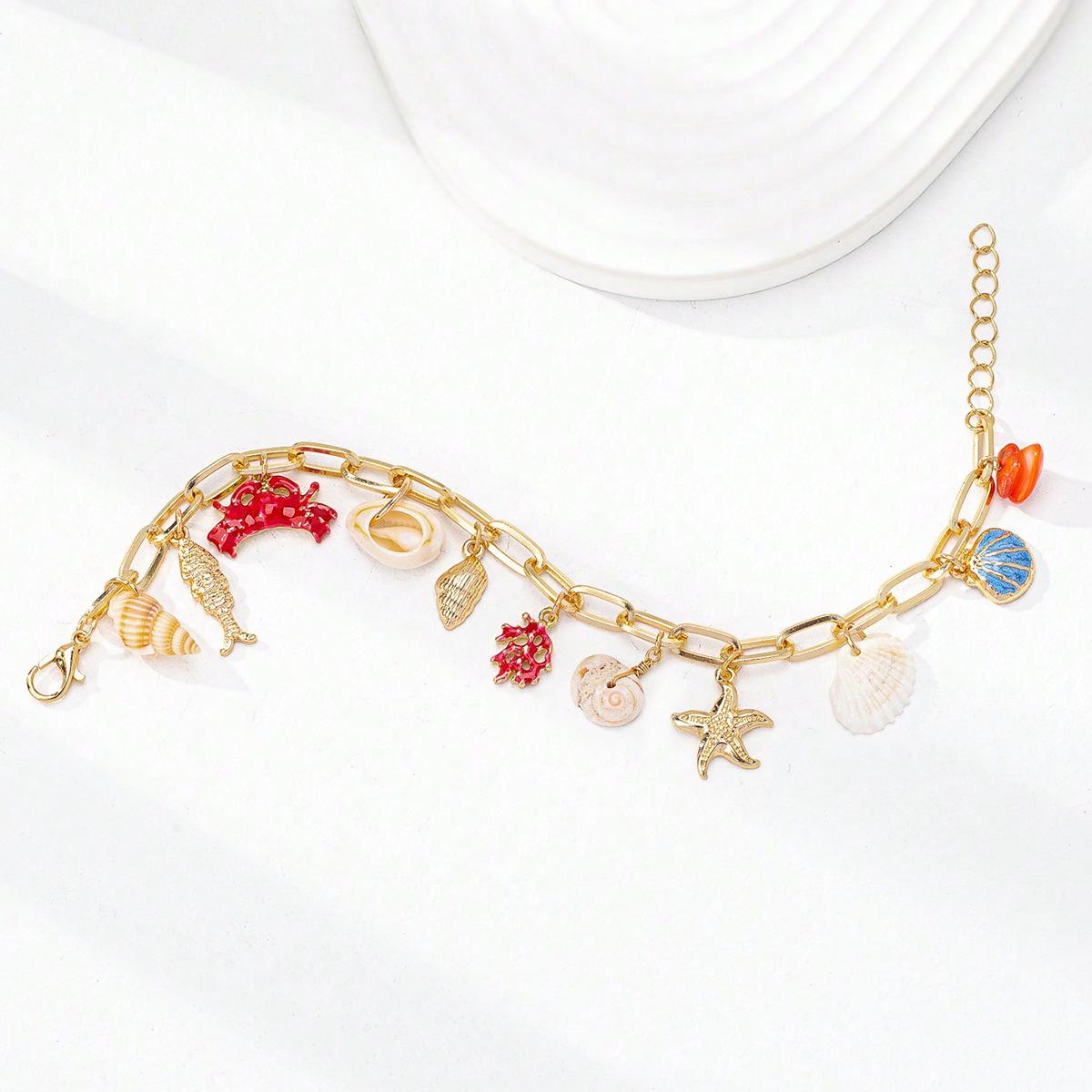 1 летний океан маленькая рыбка ракушка вишня часы кулон браслет женские украшения подарок