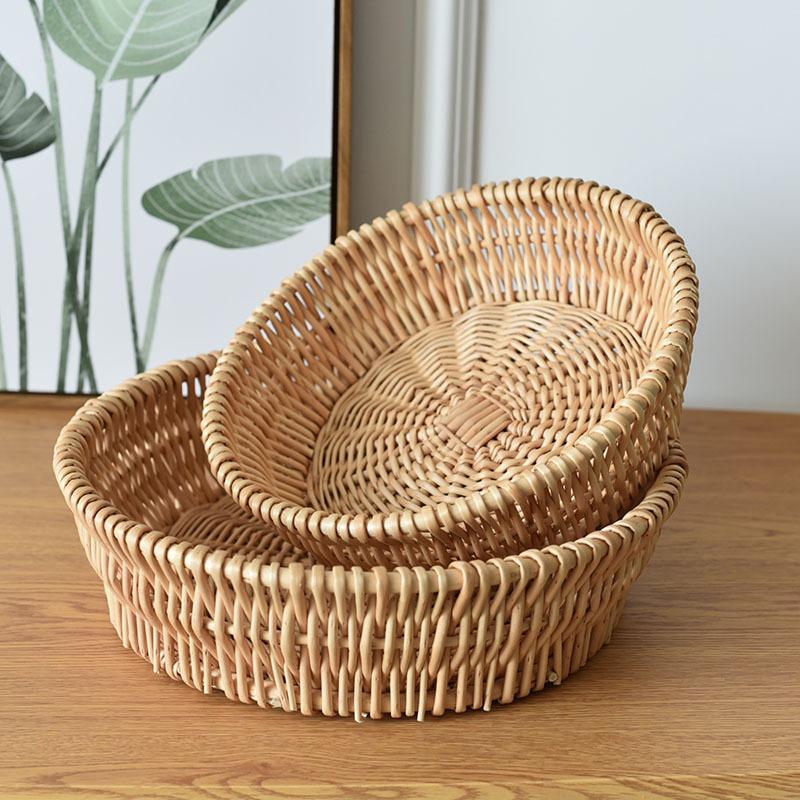 Handwoven Rattan Storage & Snack Basket Collection