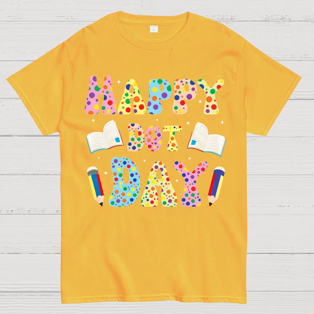 Happy International Dot Day Cotton Summer Casual Cool Loose T-Shirt