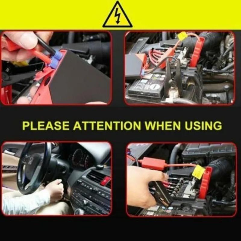 1SET Car Jump Starter Connector Emergency Lead Cable Battery Alligator Clamp Clip