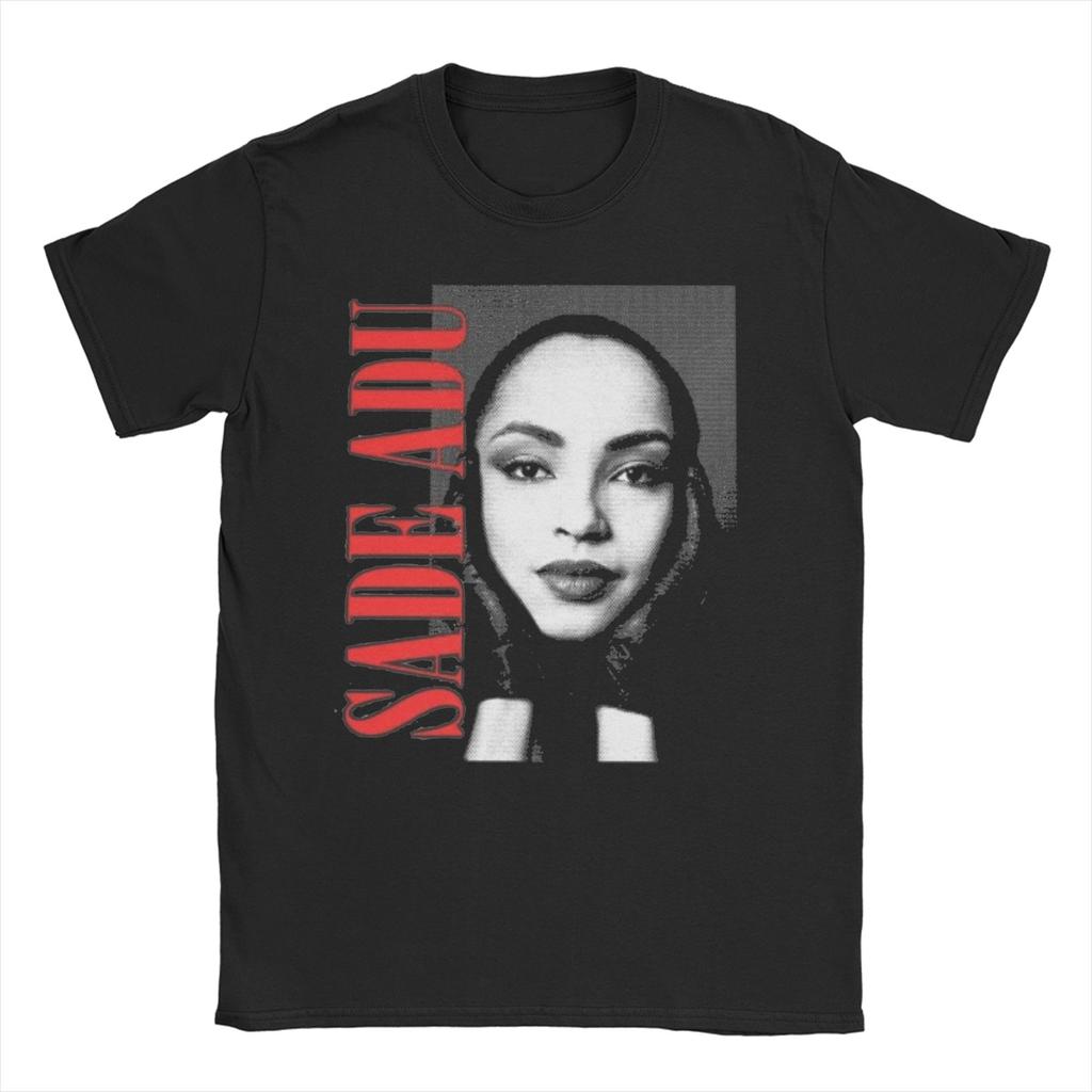 SSade Adu Singer 80s Music T Shirt for Unisex Women Pure Cotton Cool TShirt Crew Neck Tees Short Sleeve Clothes Gift Idea