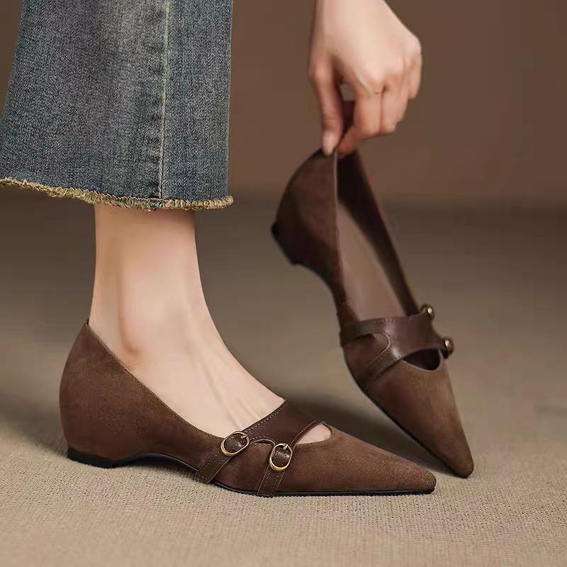 Fashion Hot Selling, Simple and High-quality Single Shoes Women's Spring 2025 New Elegant Pointed Toe Low Cut Thick Heel High Heels