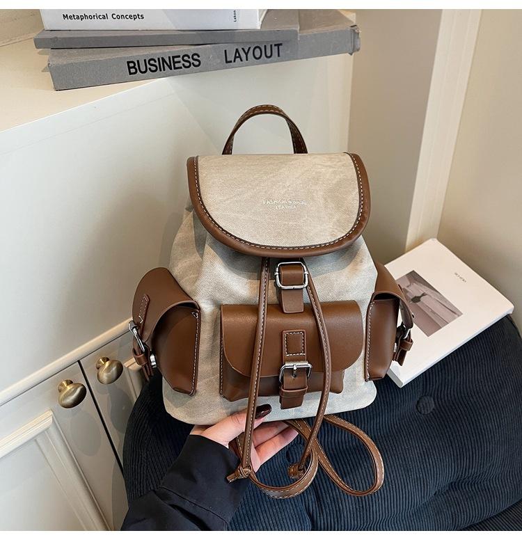 

Рюкзак женский большой вместимости повседневный универсальный нишевый дизайн школьная сумка-ведро дорожный рюкзак