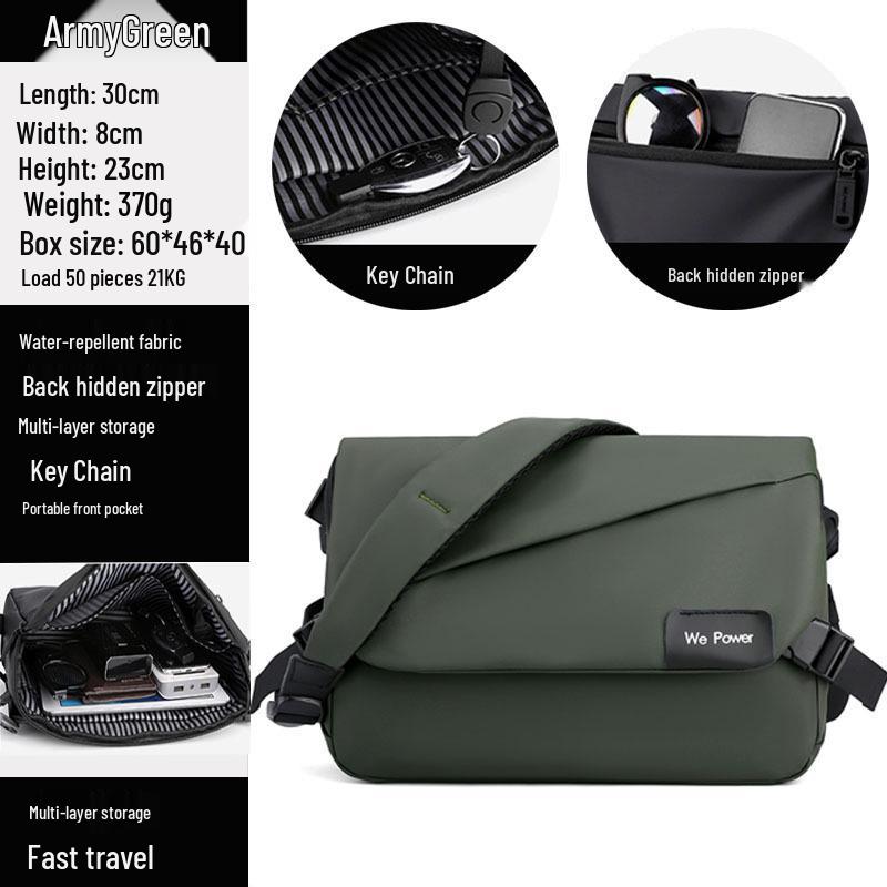Men's Trendy Casual Messenger Bag - Multifunctional Shoulder Bag for Commuting, Travel, and Outdoor Activities