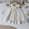 Summer Girls Sequin Flower Tulle Princess Dress Stylish Sleeveless Party Gown For Kids Children Elegant Vest Dress