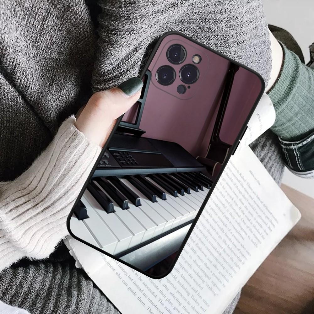 Music Instrument Guitar Piano Phone Case For IPhone 16 15 8 7 6 6S Plus X SE XR XS 14 11 12 13 Mini Pro Max Mobile Case