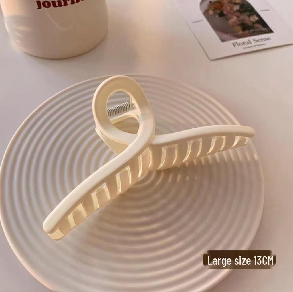 High-End Matte Frosted Large Hair Claw Clip, Women's Chic Shark Clip