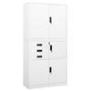Vidaxl Office Cabinet, White, 90X40X180 Cm, Steel