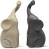 2 Sets Dubbele Olifant Koppel Olifant Dier Olifant Beeldje Creatief Boekenplank Display