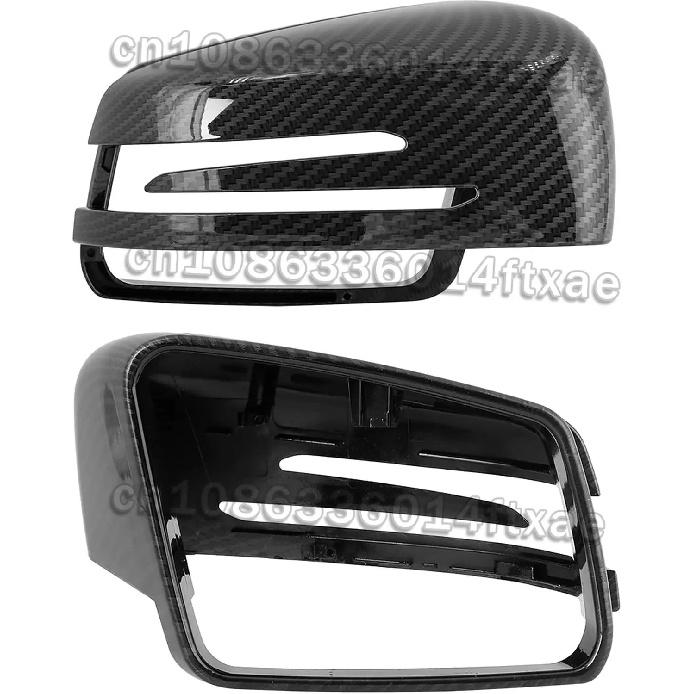 New Exterior Mirror Housing Door Wing Mirror Caps Carbon Fiber Pattern Suitable for Mercedes Benz A B C E GLA Class W204 W212
