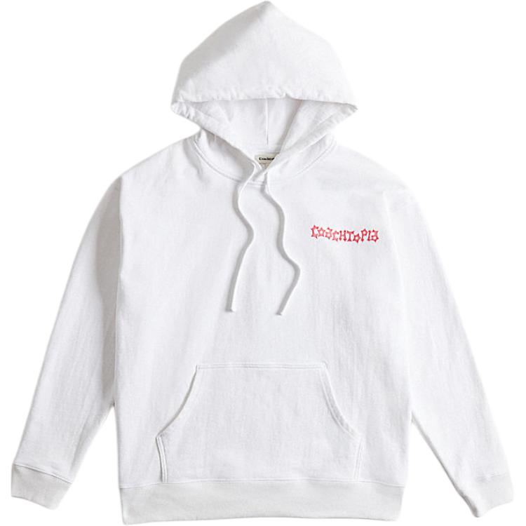 

Coach Логотип-буква Принтованная Толстовка с капюшоном Повседневная с длинным рукавом Мужская толстовка Белая CK730-Y05 XXL