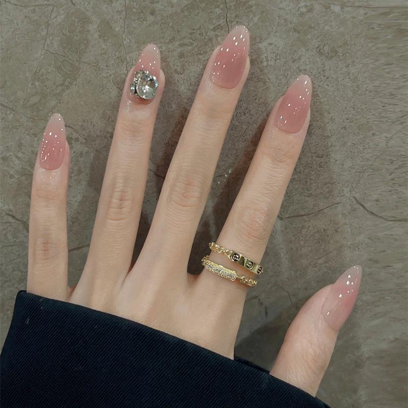 Noste nehty Advanced Kočičí oko Kamínky Francouzská Ručně dělaná Manikúra Nehtová fólie Spice Girl Čistá Touha Umělé nehty